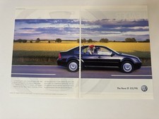Original Vintage 2001 VW Bora ST Black Magazine Advert Poster Man Cave Retro a