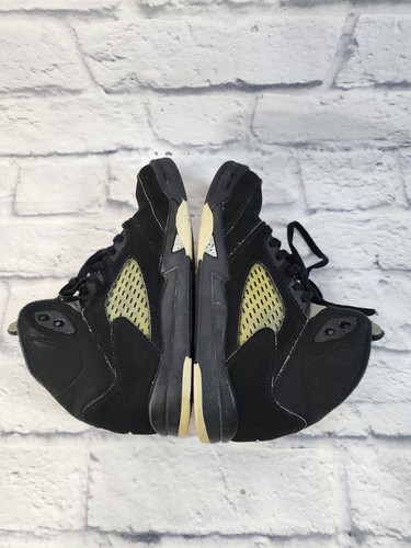 Nike Air Jordan Retro V 5 Black Metallic Youth Size 2Y Walking Shoes 440889-003 - Picture 6 of 10