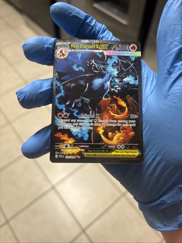 Mega Charizard X Ex SIR 125/094 Phantasmal Flames Pokémon NM (Read Disc)