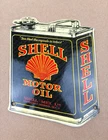 VINTAGE SHELL MOTOR OIL CAN SERVICE GASOLINE GAS PUMP STATION PORCELAIN SIGN