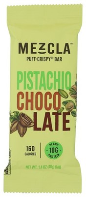 Pistachio Chocolate Mezcla Puff-Crispy Protein Snack Bar 1.4 Oz
