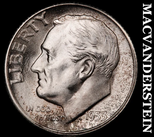 1953-S Roosevelt Dime- Silver Choice Gem Brilliant Uncirculated  #i4094