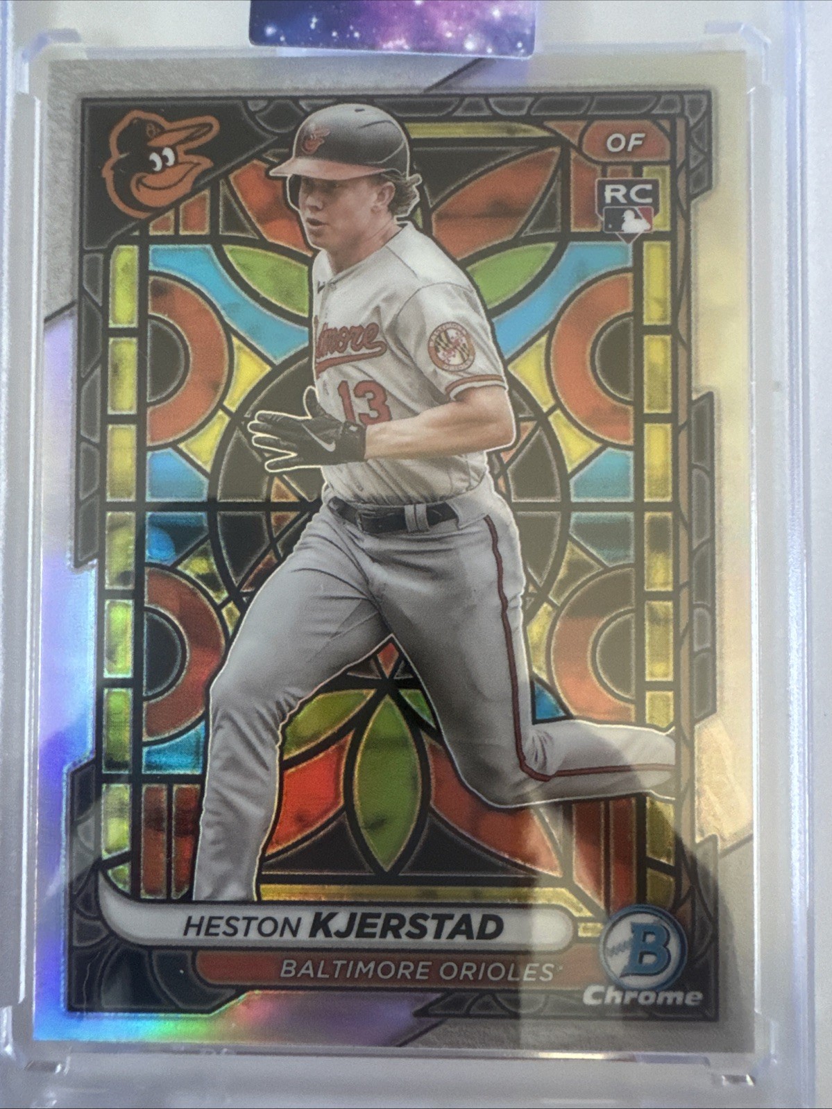 2024 Heston Kjerstad Bowman Chrome Etched in Glass Stained Glass #44b RC CaseHit