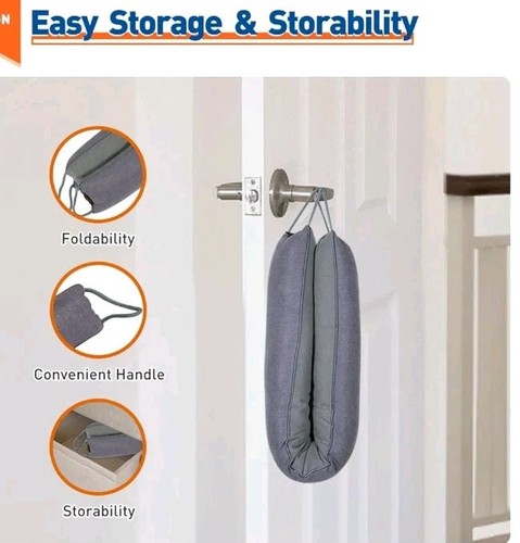 MAGZO Door Draft Stopper, 36 Inch Under Blocker 36in x 4in, Gray - Picture 3 of 3