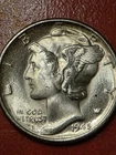 1945-D  FB Mercury SILVER Dime  BEAUTIFUL DEEP LUSTER Excellent High Grade Coin!