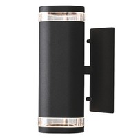 AußEn-Wandstrahler Modena Up/Down Single, 2X GU10 Max. 35W, Schwarz, Aluminium /