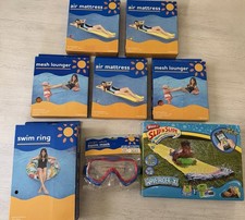New In Box Lot Of 8 Pool/Beach Fun Floats, Tubes Goggles, Slip N Slide ,Lounger