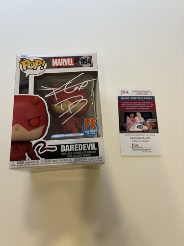 Charlie Cox Autographed Marvel Daredevil Funko Pop Previews Exc 954 Signed JSA