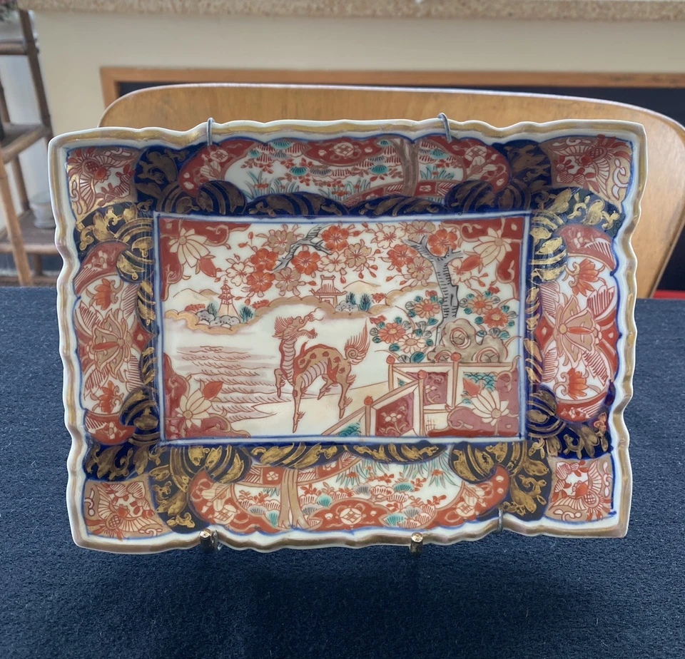 BEAU PLAT IMARI JAPON RECTANGULAIRE - Photo 2/4