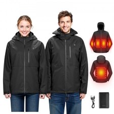 Heated Jacket for Men with 7.4V Battery, Soft Shell Electric Heating Coat, W...