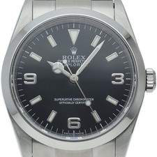 ROLEX Explorer 1 114270(K) Stainless Steel mensWatch black USED