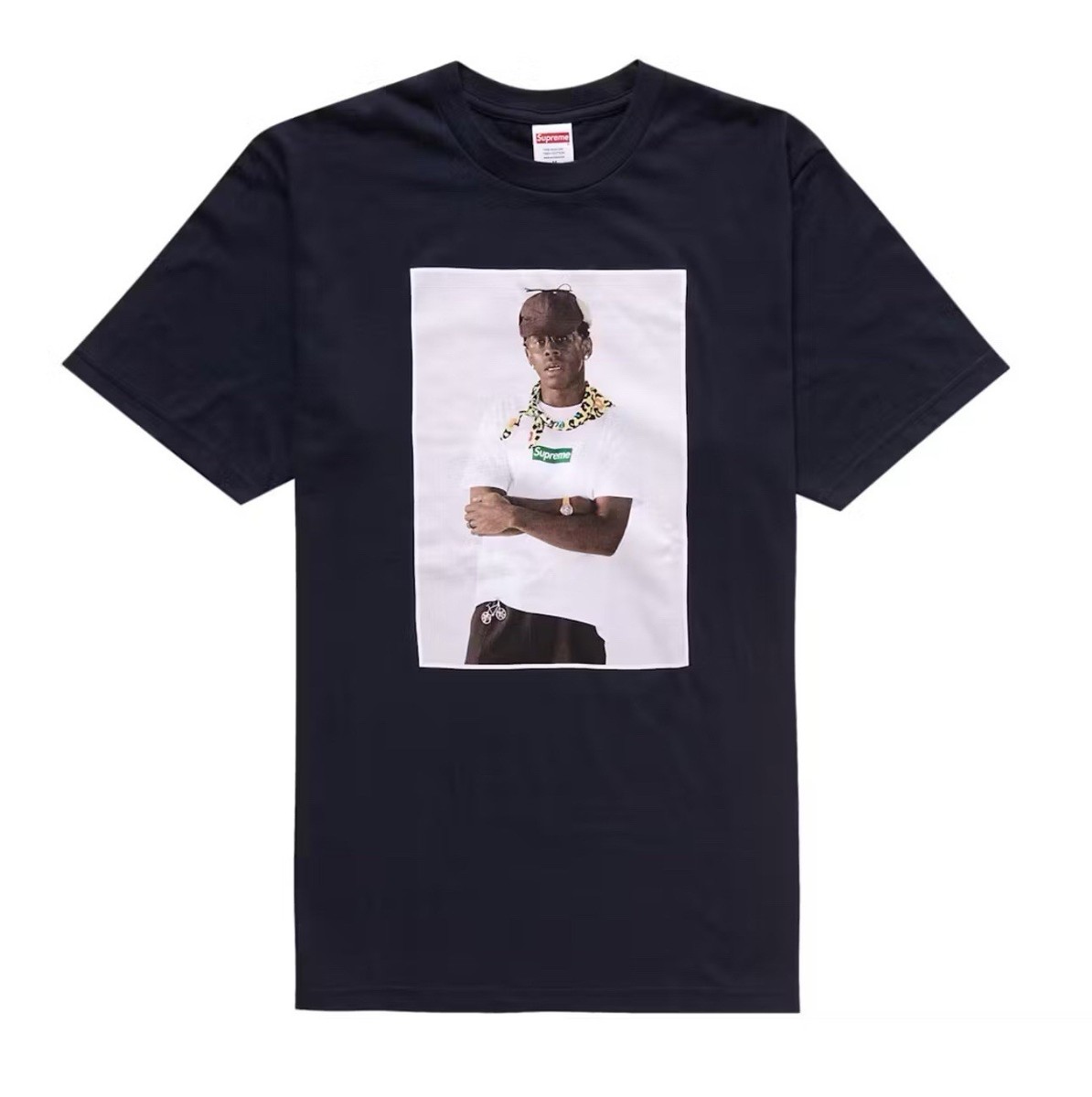 Supreme  White Tee Navy Ｌサイズ Supreme Tyler The Creator Tee Navy Size L-XL Brand New Sealed | eBay