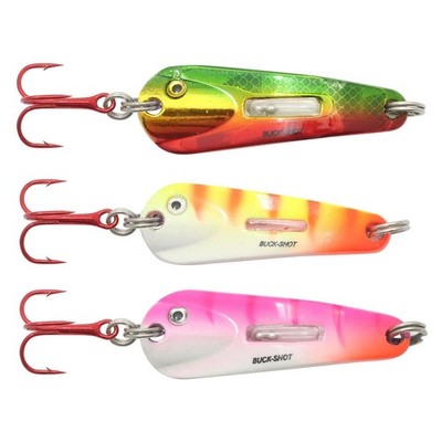 Northland Buck-Shot Flutter Spoon UV Electric Perch 1/16
