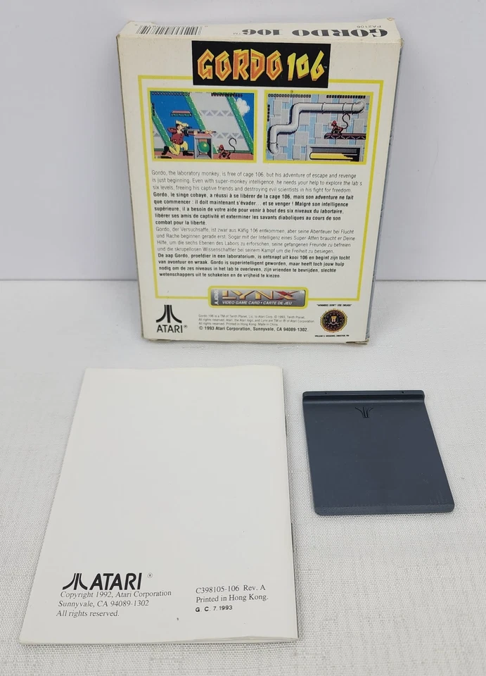 Gordo 106 - Atari Lynx Video Game Cartridge Complete with Manual & Box - Image 2 of 4