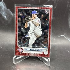 Ethan Roberts 2022 Topps Update Rookie Card US256 RED FOIL SP #’d /199 Cubs RC. rookie card picture