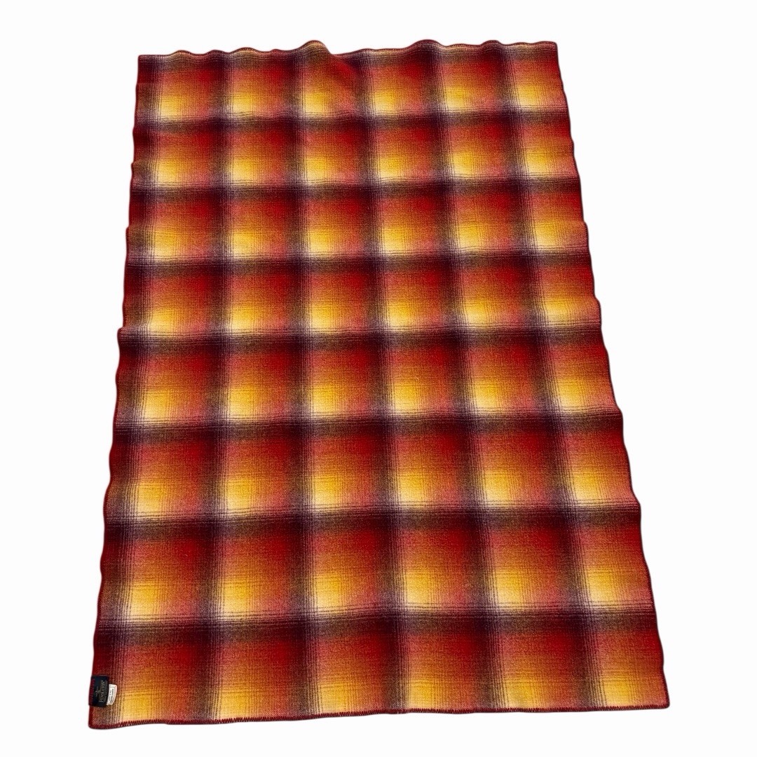 Maroon Gold Plaid Ombr&eacute;