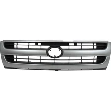 Grille For 97-2000 Toyota Tacoma Silver Shell w/ Black Insert Plastic