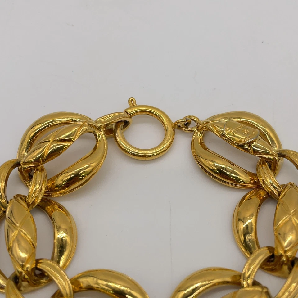 Auténtica pulsera CHANEL, dorada, aprox. 21 cm, 44,6 g con caja SK050619 Foto 3 de 4