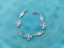 Armband Sterlingsilber, Malteser Kreuz, 20 cm