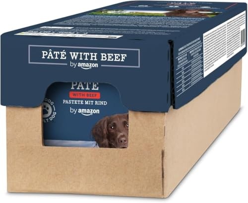 Pâtée au bœuf pour chien by Amazon 300g lot de 10 recette riche en viande
