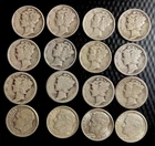 Silver Dime Lot of 16 - Mercury / Roosevelt - 90% - In Tube - Some Early Dates -