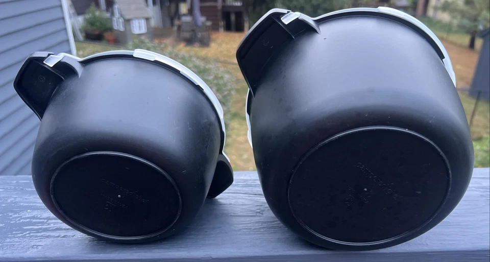 Набор из 2 черных микроварок PAMPED CHEF 1 и 2 кварты с запирающейся крышкой для пароварки 4 чашки 8 чашек - Изображение 3 из 4