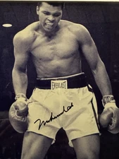Muhammad Ali Signed 16×22 Black & White Photo – JSA Authenticated –Boxing Legend