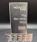 15 GRAMS OF SILVER--Valcambi Suisse Silver Bars..10-GRAM Bar & Five 1-GRAM Bars