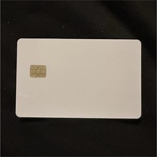 Blank White Smart Card with EMV Chip & Magnetic Stripe - Front and Back