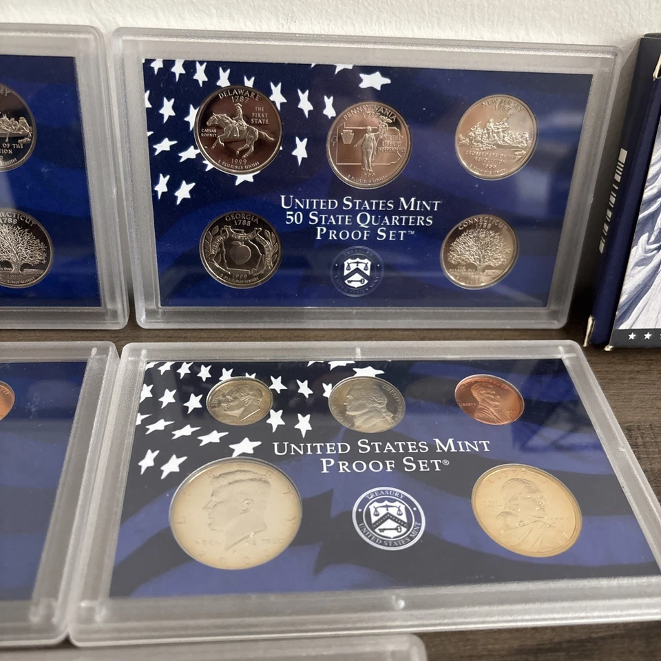 Lot of 5 1999 United States Mint 50 State Quarters Proof Sets See Photos - Image 3 of 4