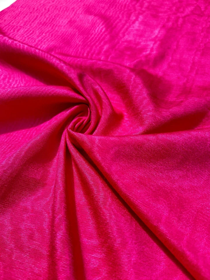 Pink Silk Moire Fabric, Silk Shantung Watermark FabricBy 2 Meters. - Image 2 of 4
