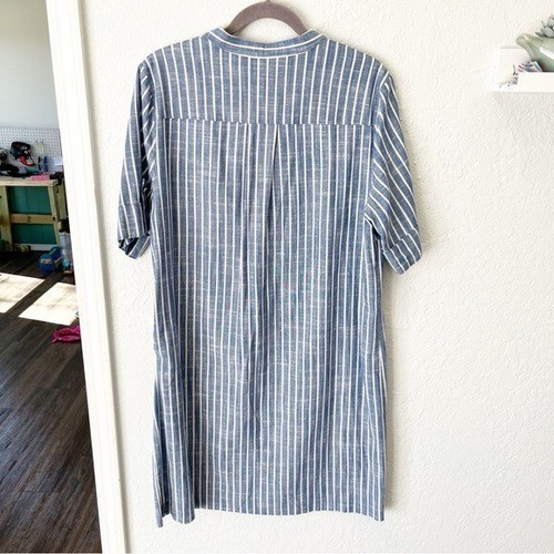 Anne Klein Dress Women's 14 Striped Shift Minimalist Career Neutral NWT - Picture 2 of 9