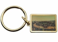 Currier Ives Vintage Key Ring by Legere, Racetrack