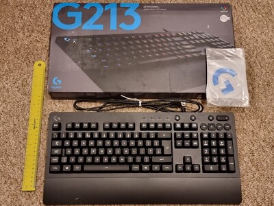 LOGITECH G213 PRODIGY USB WIRED RGB GAMING TASTATUR UK QWERTZ Boxed LightSync