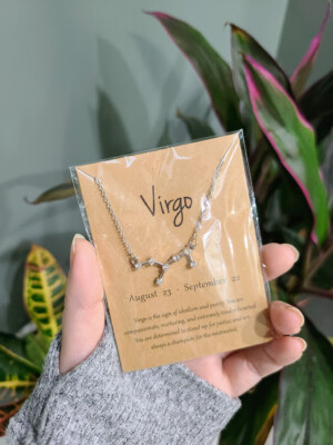 Virgo Constellation Necklace - Rhinestones - Star Horoscope Zodiac NEW