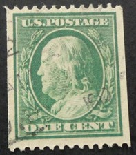 348 (1c Franklin) - BIG COIL w Lovely LT CDS - GENUINE - SCARCE as SUCH !!