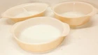 Vintage Anchor Hocking Fire King Peach Luster Lot of 3 Pieces 488,447,450 G,U,C