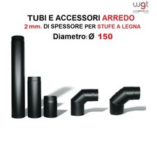 Diametro 150 Tubi e accessori scarico fumi Arredo 2mm per stufe camini a legna 