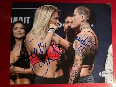 Doppelsigniertes Foto (Paige Vanzant und Bec Rawlings)