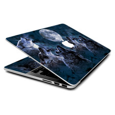 Skin Wrap for MacBook Pro 15 inch Retina Howling Wolves at Moon