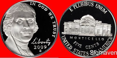 2009 S Jefferson Nickel Deep Cameo Gem Proof