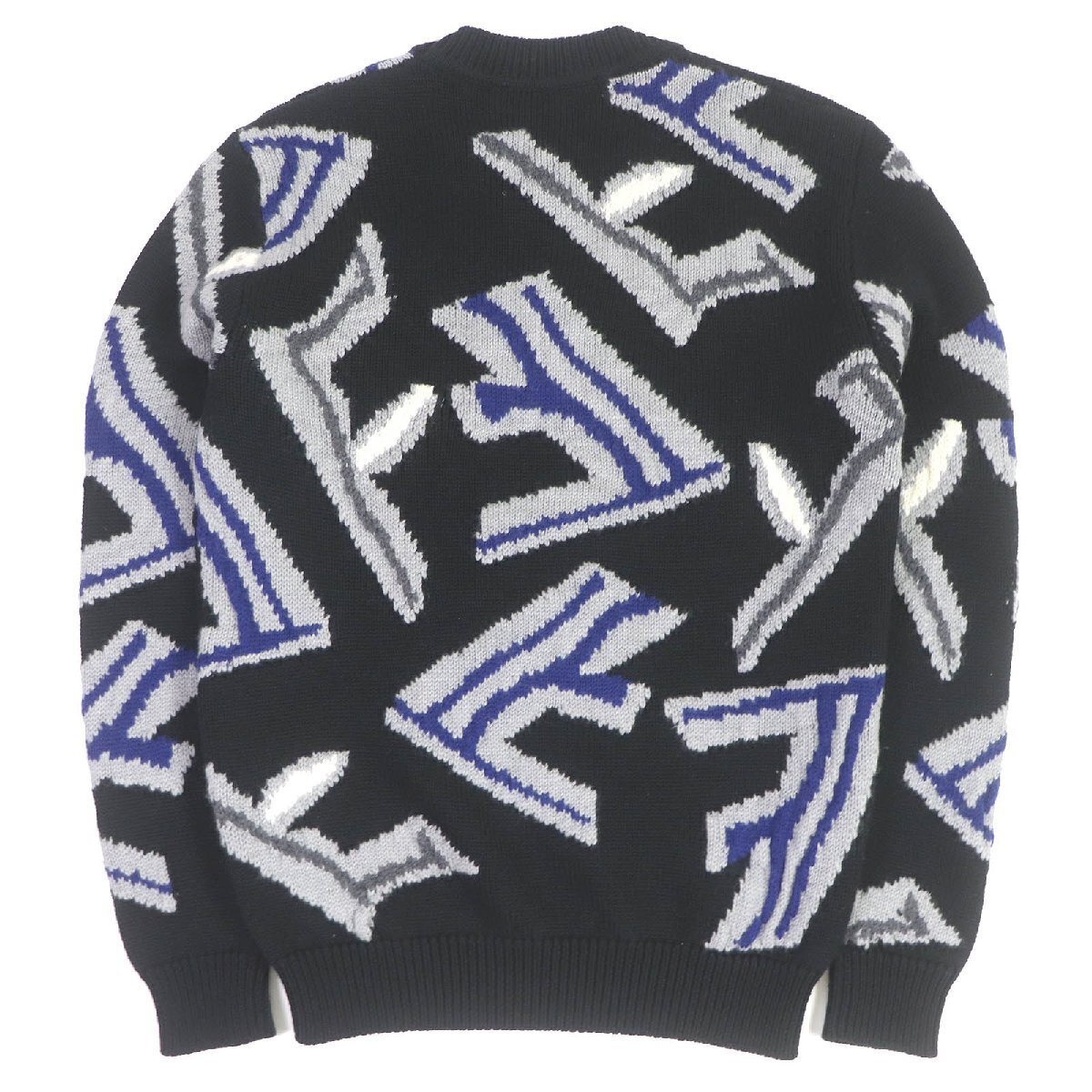 FENDI 21AW FZX013 Virgin wool FF fragment long sleeve knit