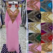 Abaya SALE Long Moroccan Dubai Farasha Islamic New Ramzan Eid Dress  Kaftan Gown