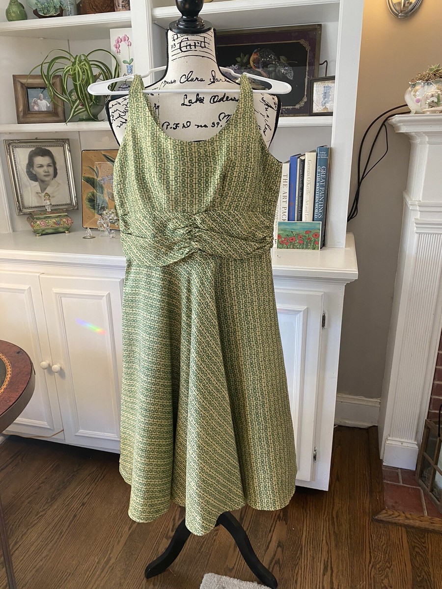 green silk flower dress Ana Silk Floral Dress