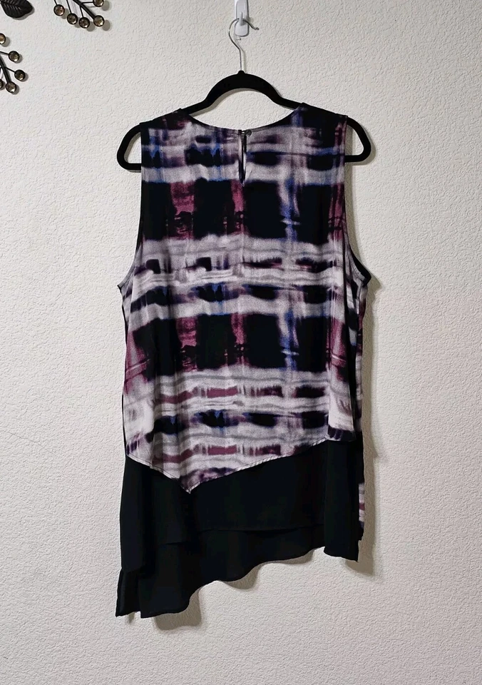 Блузка женская Melissa McCarthy Seven7 1X декольте пуловер туника без рукавов - Изображение 2 из 4