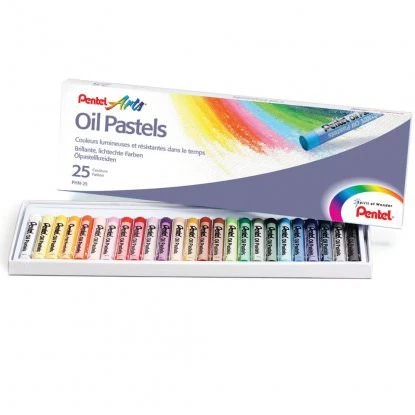Pentel Arts 25 colores Oil Pastels tizas pastel al óleo PHN-25U pintura al óleo creativa
