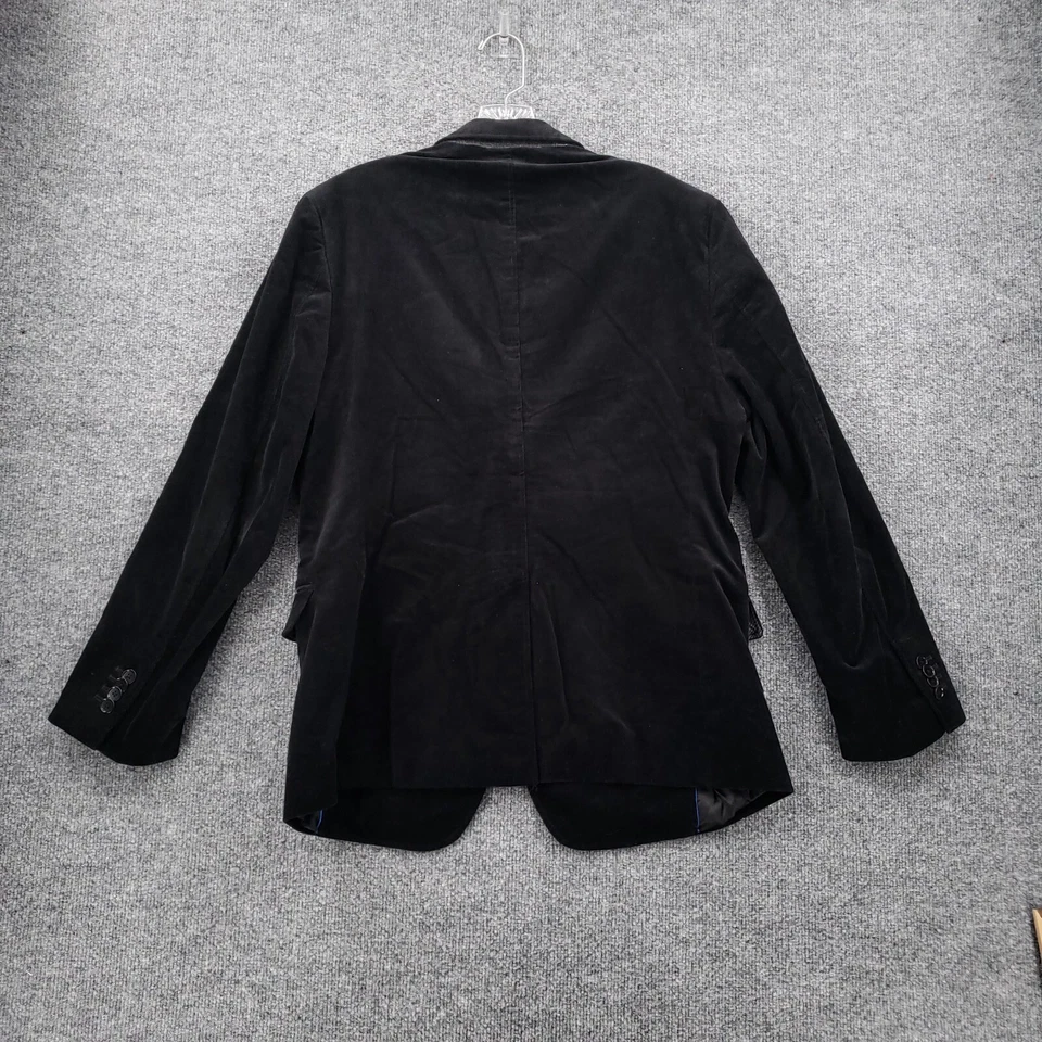 Blazer Banana Republic Para Hombres 40S Negro Ajuste A Medida Pana Dos Botones Chaqueta Foto 2 de 4