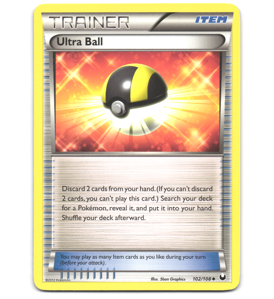 DARK EXPLORERS　海外　ポケモンカード Pokemon 2012 Light Play Ultra Ball Dark Explorers 102/108