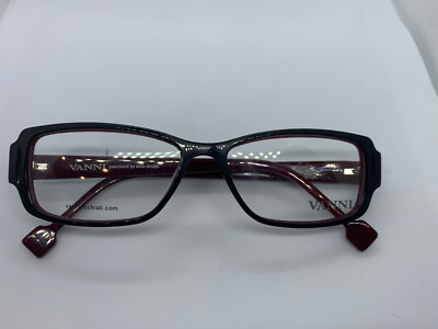NEW VANNI OCCHIALI V1779 A721 BLACK & BURGUNDY PLASTIC 52/15/135 MENS