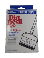 Dirt Devil Cordless Broom Vac Models Filter Cups Refill 2 Pack No. 3-200900-001